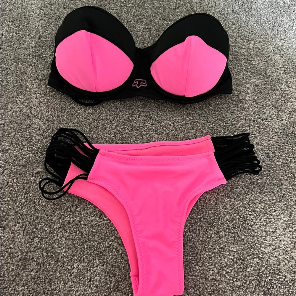 RARE Fox Racing Black/Pink Bikini